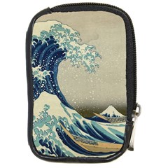 The Classic Japanese Great Wave Off Kanagawa By Hokusai Compact Camera Leather Case by PodArtist