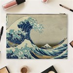 The Classic Japanese Great Wave off Kanagawa by Hokusai Cosmetic Bag (XL) Back