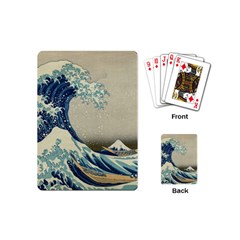 The Classic Japanese Great Wave Off Kanagawa By Hokusai Playing Cards (mini) by PodArtist