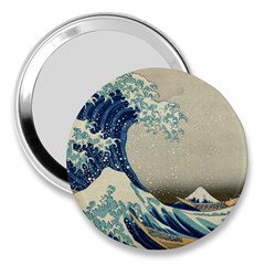 The Classic Japanese Great Wave Off Kanagawa By Hokusai 3  Handbag Mirrors by PodArtist