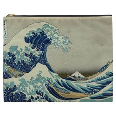 The Classic Japanese Great Wave Off Kanagawa By Hokusai Cosmetic Bag (xxxl) by PodArtist