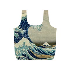 The Classic Japanese Great Wave Off Kanagawa By Hokusai Full Print Recycle Bag (s) by PodArtist