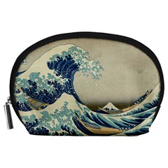 The Classic Japanese Great Wave Off Kanagawa By Hokusai Accessory Pouch (large) by PodArtist