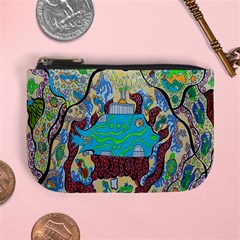 Cosmic Blue Submarine Mini Coin Purse by chellerayartisans