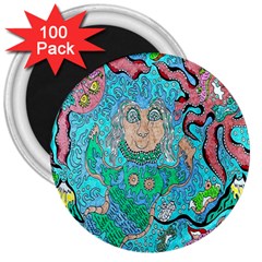 Mesmerizing Mermaid 3  Magnets (100 Pack) by chellerayartisans