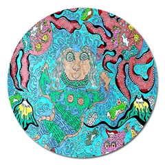 Mesmerizing Mermaid Magnet 5  (round)