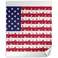 Usa Flag Halloween Holiday Nightmare Stripes Canvas 16  X 20  by PodArtist