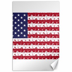 Usa Flag Halloween Holiday Nightmare Stripes Canvas 24  X 36  by PodArtist