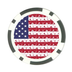 Usa Flag Halloween Holiday Nightmare Stripes Poker Chip Card Guard by PodArtist