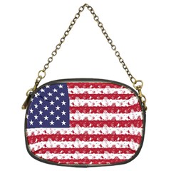 Usa Flag Halloween Holiday Nightmare Stripes Chain Purse (two Sides)