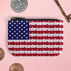 Usa Flag Halloween Holiday Nightmare Stripes Mini Coin Purse by PodArtist