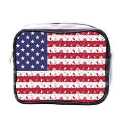 Usa Flag Halloween Holiday Nightmare Stripes Mini Toiletries Bag (one Side) by PodArtist