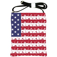 Usa Flag Halloween Holiday Nightmare Stripes Shoulder Sling Bag by PodArtist