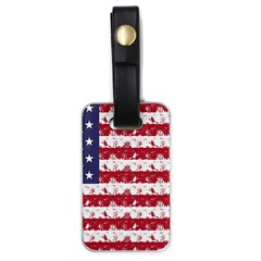 Usa Flag Halloween Holiday Nightmare Stripes Luggage Tags (one Side)  by PodArtist