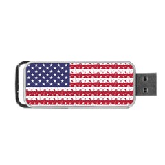 Usa Flag Halloween Holiday Nightmare Stripes Portable Usb Flash (two Sides) by PodArtist