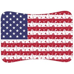 Usa Flag Halloween Holiday Nightmare Stripes Velour Seat Head Rest Cushion by PodArtist