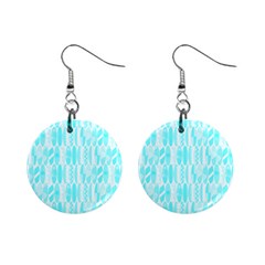 Aqua Blue Colored Waikiki Surfboards  Mini Button Earrings by PodArtist