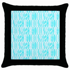 Aqua Blue Colored Waikiki Surfboards  Throw Pillow Case (black) by PodArtist