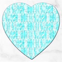 Aqua Blue Colored Waikiki Surfboards  Jigsaw Puzzle (heart) by PodArtist