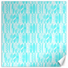 Aqua Blue Colored Waikiki Surfboards  Canvas 20  X 20  by PodArtist