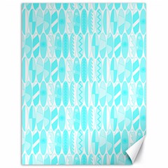 Aqua Blue Colored Waikiki Surfboards  Canvas 18  X 24  by PodArtist