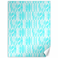 Aqua Blue Colored Waikiki Surfboards  Canvas 36  X 48  by PodArtist