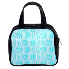 Aqua Blue Colored Waikiki Surfboards  Classic Handbag (two Sides) by PodArtist