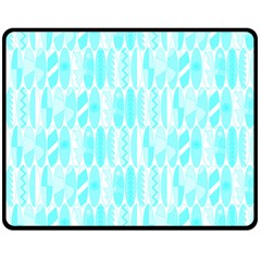 Aqua Blue Colored Waikiki Surfboards  Fleece Blanket (medium)  by PodArtist