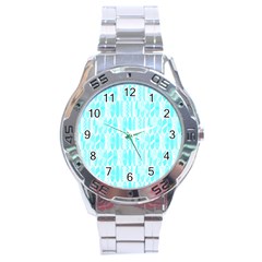 Aqua Blue Colored Waikiki Surfboards  Stainless Steel Analogue Watch by PodArtist