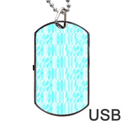 Aqua Blue Colored Waikiki Surfboards  Dog Tag Usb Flash (one Side) by PodArtist