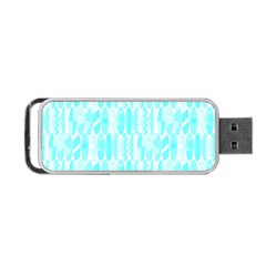 Aqua Blue Colored Waikiki Surfboards  Portable Usb Flash (one Side) by PodArtist