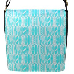 Aqua Blue Colored Waikiki Surfboards  Flap Closure Messenger Bag (s) by PodArtist