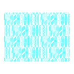 Aqua Blue Colored Waikiki Surfboards  Double Sided Flano Blanket (mini)  by PodArtist