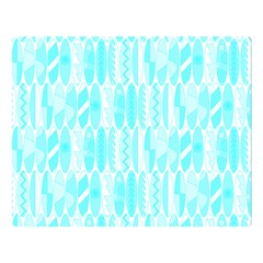 Aqua Blue Colored Waikiki Surfboards  Double Sided Flano Blanket (large)  by PodArtist