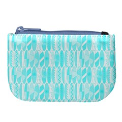 Aqua Blue Colored Waikiki Surfboards  Large Coin Purse by PodArtist