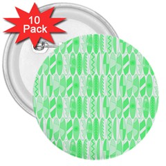 Bright Lime Green Colored Waikiki Surfboards  3  Buttons (10 Pack)  by PodArtist