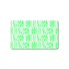 Bright Lime Green Colored Waikiki Surfboards  Magnet (Name Card)