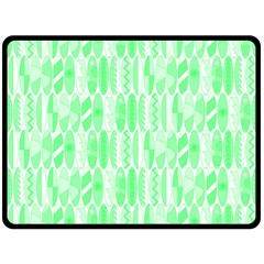 Bright Lime Green Colored Waikiki Surfboards  Fleece Blanket (Large) 