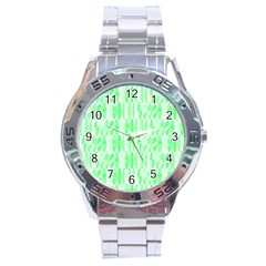 Bright Lime Green Colored Waikiki Surfboards  Stainless Steel Analogue Watch