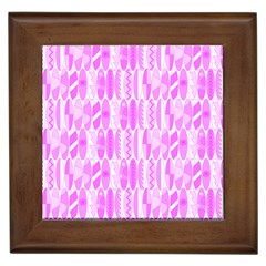 Bright Pink Colored Waikiki Surfboards  Framed Tiles by PodArtist