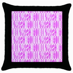 Bright Pink Colored Waikiki Surfboards  Throw Pillow Case (black) by PodArtist