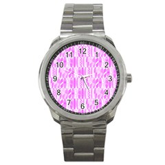 Bright Pink Colored Waikiki Surfboards  Sport Metal Watch by PodArtist