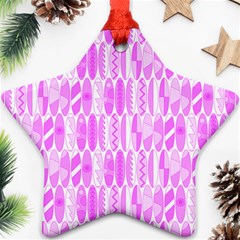 Bright Pink Colored Waikiki Surfboards  Star Ornament (two Sides) by PodArtist