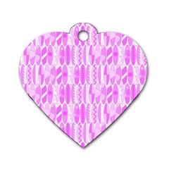 Bright Pink Colored Waikiki Surfboards  Dog Tag Heart (two Sides) by PodArtist