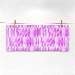 Bright Pink Colored Waikiki Surfboards  Hand Towel by PodArtist