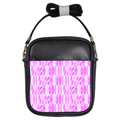 Bright Pink Colored Waikiki Surfboards  Girls Sling Bag by PodArtist