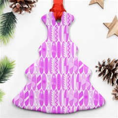 Bright Pink Colored Waikiki Surfboards  Christmas Tree Ornament (two Sides) by PodArtist