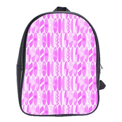 Bright Pink Colored Waikiki Surfboards  School Bag (xl) by PodArtist