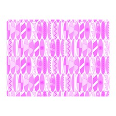 Bright Pink Colored Waikiki Surfboards  Double Sided Flano Blanket (mini)  by PodArtist