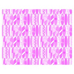 Bright Pink Colored Waikiki Surfboards  Double Sided Flano Blanket (medium)  by PodArtist